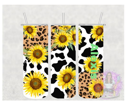 Cow & Sunflower Tumbler